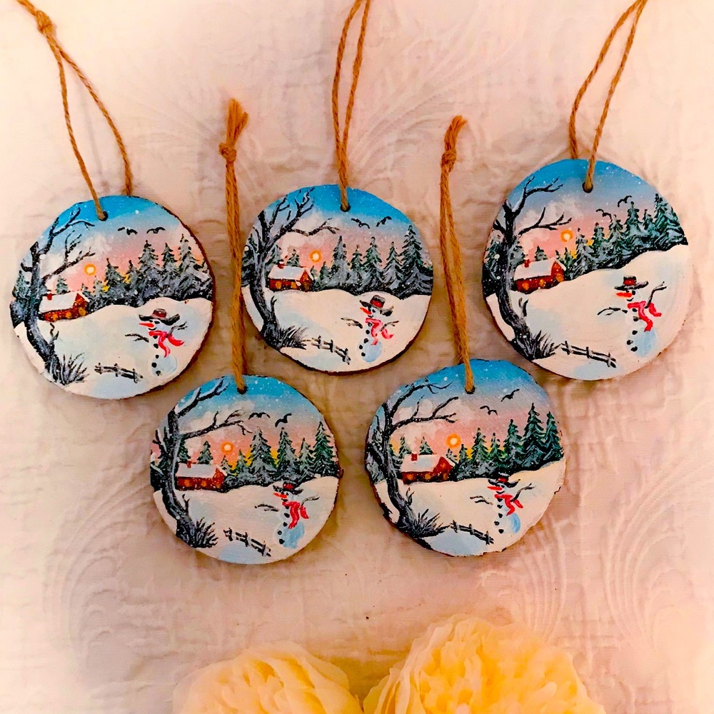 Wood slice ornament